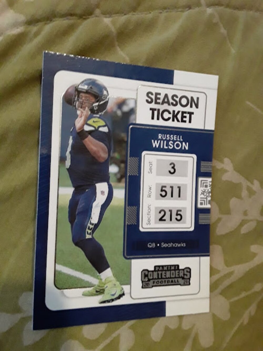 2020-21 Panini Contenders Russell Wilson Seahawks Football Card